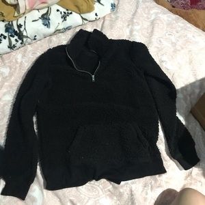 black sherpa jacket